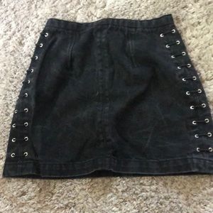 Topshop Black jean skirt